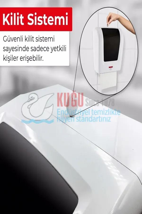 KGF-F047 Beyaz Renk FOTOSELLİ Elektrikli ve Pilli 21 cm KAĞIT HAVLU VERİCİ - Görsel 5
