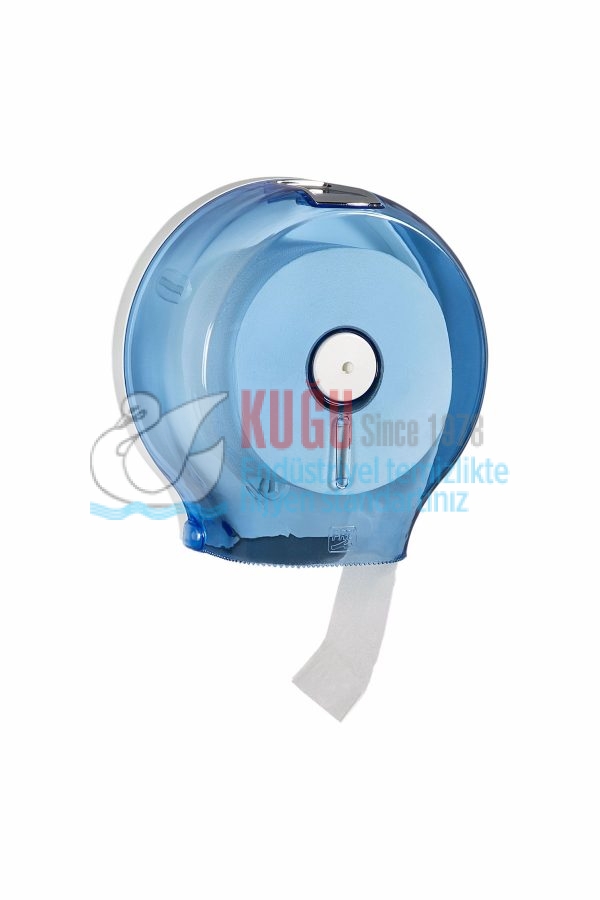 KGB-11080 Şeffaf Mavi Wcroll Maxi Jumbo Tuvalet Kağıt Banyo ve Tuvalet WC Dispanseri Aparatı