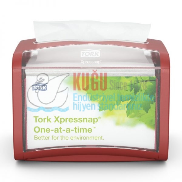 KT-272612 Tork Xpressnap® Kırmızı Masa Üstü Peçete Dispenseri - Görsel 3