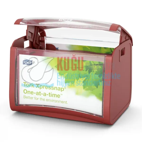 KT-272612 Tork Xpressnap® Kırmızı Masa Üstü Peçete Dispenseri - Görsel 4