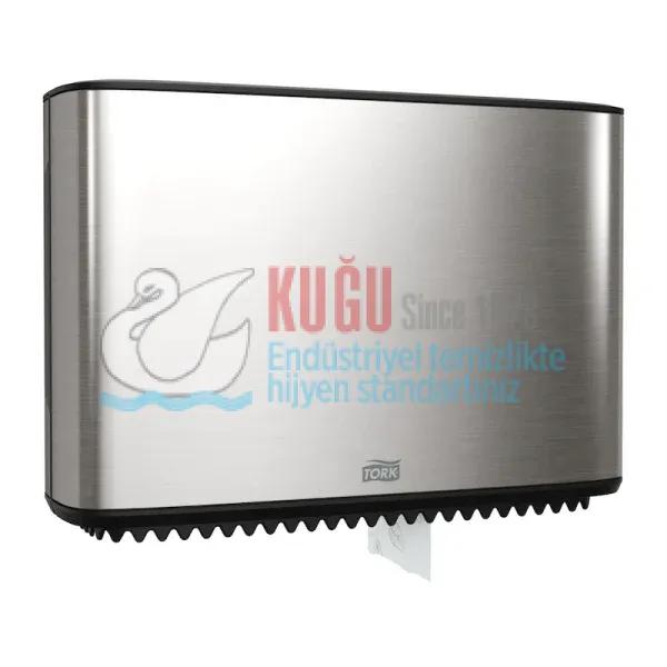 KT-460006 Tork T2 Sistem Paslanmaz Çelik Metal Mini Jumbo Yedek Bekletmeli Tuvalet Kâğıdı Dispenseri - Görsel 4