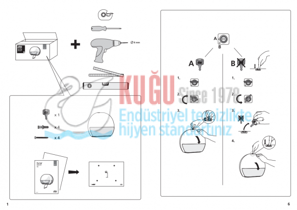 KT-555008 Tork Siyah T2 Sistem Mini Jumbo WC Tuvalet Kâğıdı Dispenseri - Görsel 13