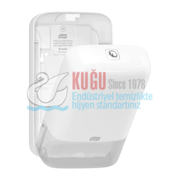 KT-556000 Beyaz Tork T3 Sistem C Katlamalı Tuvalet Kâğıdı Dispenseri - Görsel 3