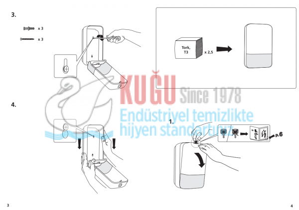 KT-556008 Siyah Tork T3 Sistem C Katlamalı Tuvalet Kâğıdı Dispenseri - Görsel 10