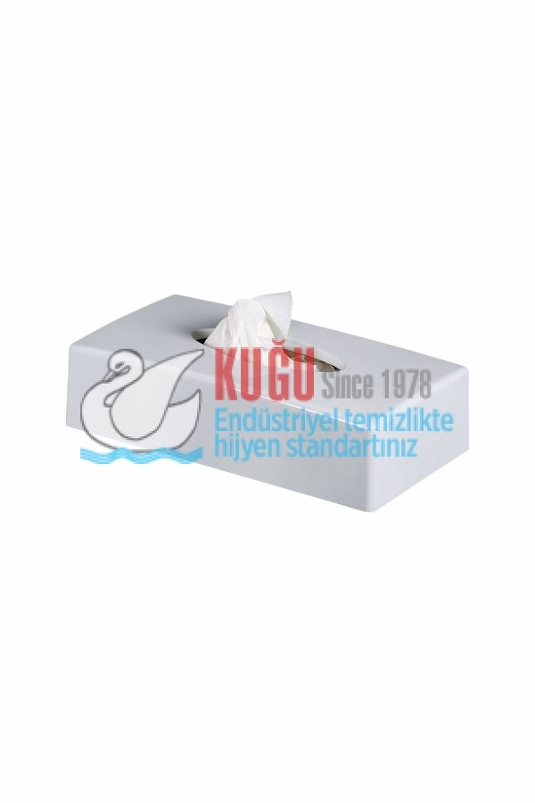 8551 Beyaz Kağıt Mendil Kutusu Banyo ve Mutfak Dispanseri Aparatı - Görsel 3