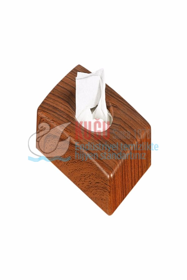 KGB-19354 Ahşap Otel Tipi Hijyen Poşet Kutusu Banyo Dispanseri Aparatı