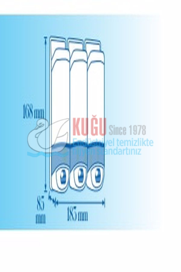 8517 Şeffaf Krom ÜÇLÜ 3×170 ML 510 ML FREE TRIPLE SIVI SABUN ŞAMPUAN VE DEZENFEKTAN Banyo ve Mutfak APARATI - Görsel 2