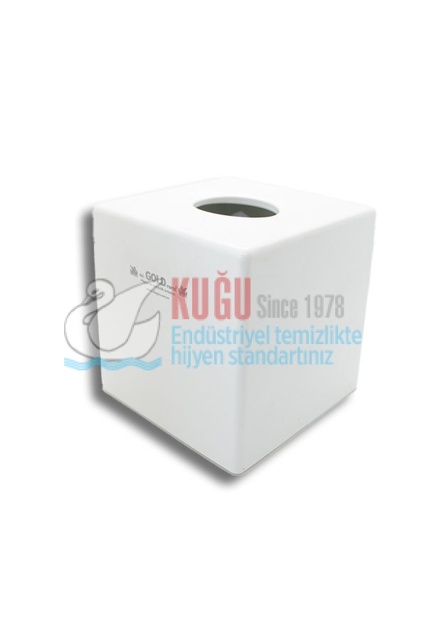 8554 Beyaz Butik Kağıt Mendil Kutusu Banyo ve Mutfak Dispanseri Aparatı - Görsel 2