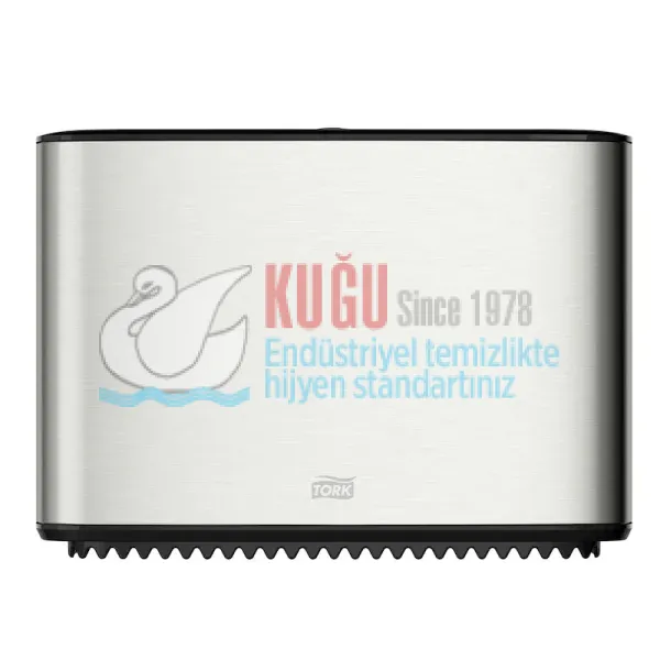 KT-460006 Tork T2 Sistem Paslanmaz Çelik Metal Mini Jumbo Yedek Bekletmeli Tuvalet Kâğıdı Dispenseri - Görsel 3