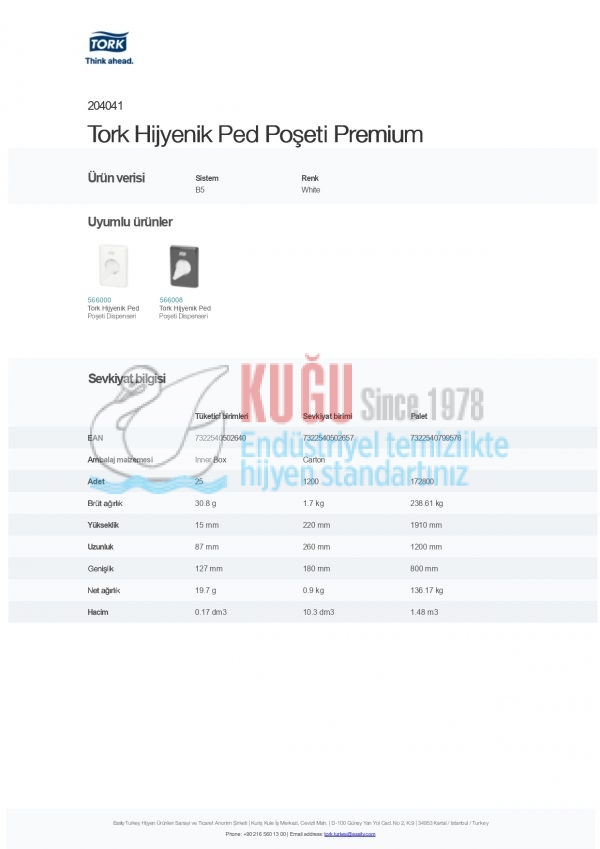 KT-204041 Tork Hijyenik Ped Poşeti Premium - Görsel 7