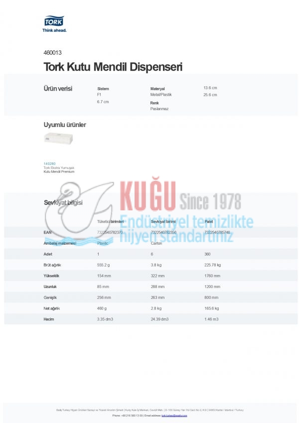 KT-460013 Tork Paslanmaz Çelik Kutu Mendil Dispenseri - Görsel 5