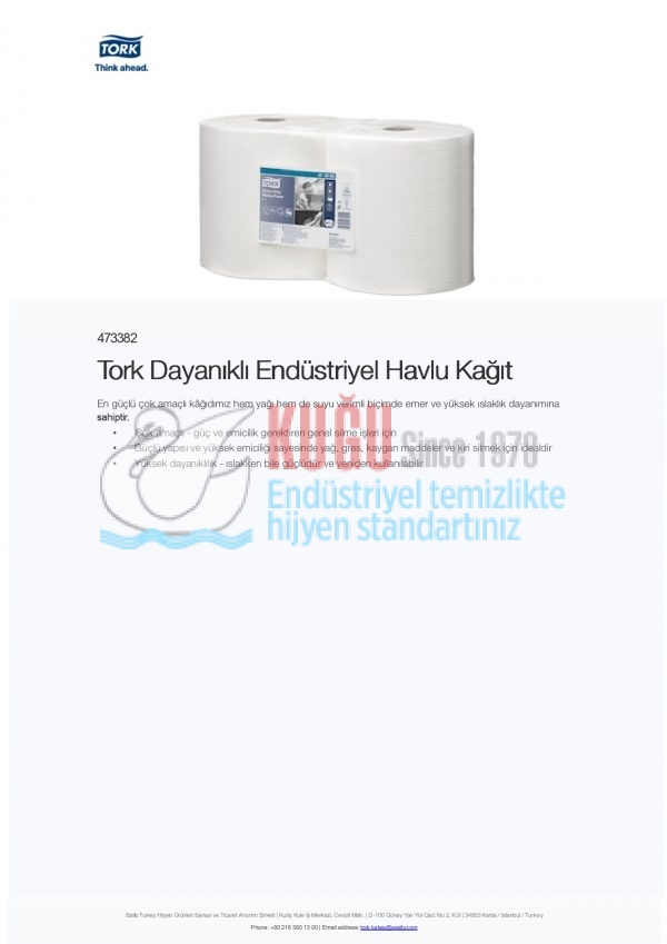 KT-473382 Tork Dayanıklı Endüstriyel Havlu Kağıt - Görsel 2