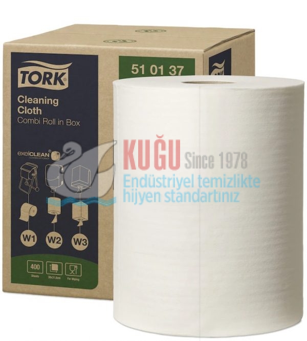 KT-510137 Tork W1 Sistem Kullan-at Temizlik Bezi 400 Yaprak (1 Rulo 152 Metre-Koli İçi 1 Rulo) - Görsel 2