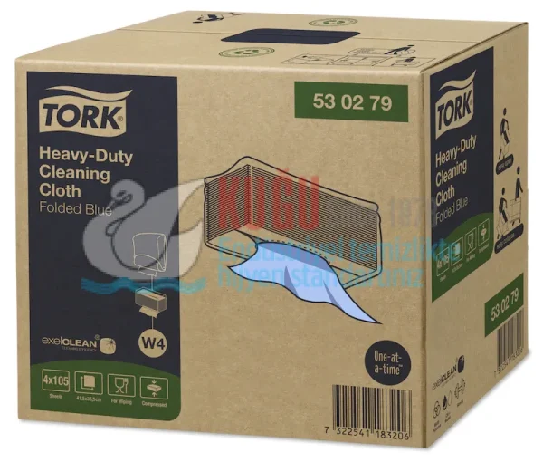 KT-530279 Tork W4 Sistem Z Katlı Temizlik Bezi Ağır Kirler (1 Paket 105 Adet-Koli İçi 4 Paket) - Görsel 3