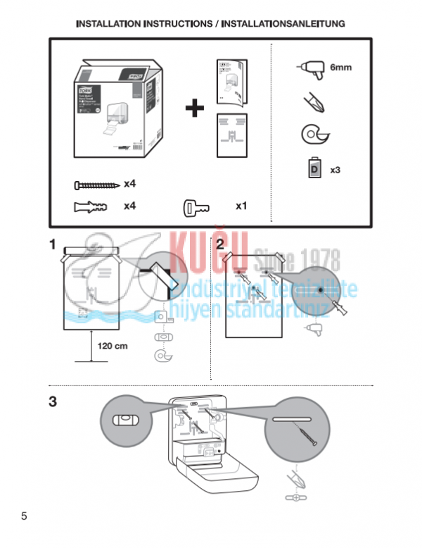 KT-551100 Sensörlü Tork Matic® H1 Sistem Beyaz Hareketli Havlu Dispenseri - Görsel 13