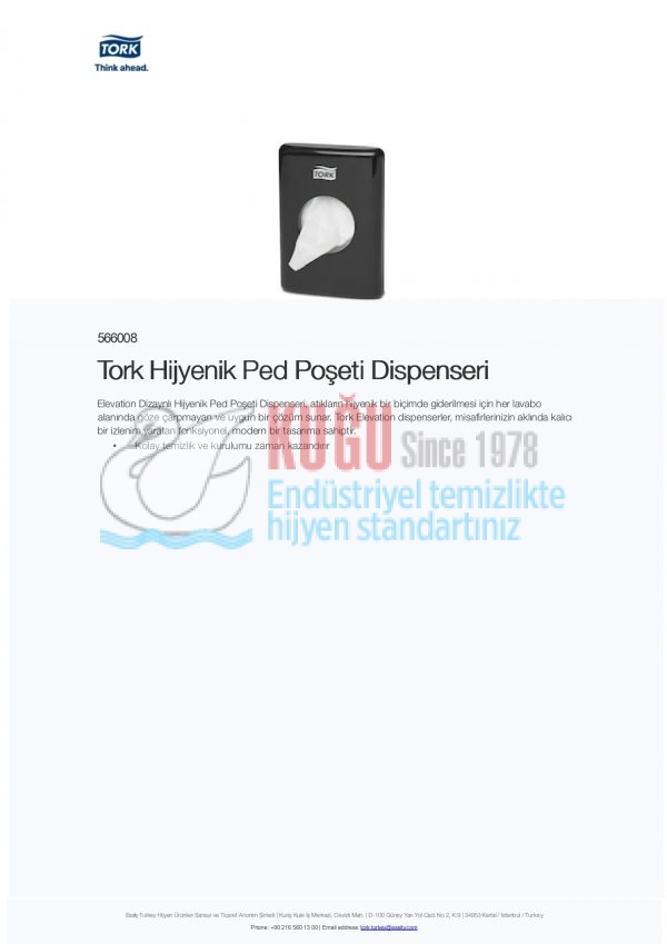 KT-566008 Siyah Tork Hijyenik Ped Poşeti Dispenseri - Görsel 2