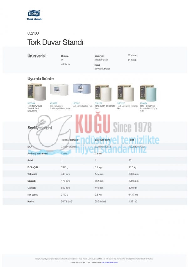 KT-652100 Tork Temizlik Bezi Duvar Standı - Görsel 6