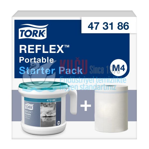 Second image of KT-473186 Tork Reflex™ Portable İçten Çekmeli Çekmeli Havlu Başlangıç Paketi (Dispenser Sistemi + 1 Adet Içten Çekmeli Rulo Havlu)