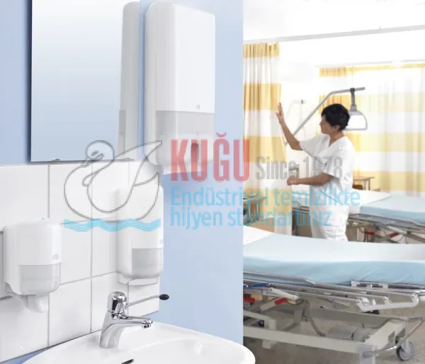 KT-561000 Tork Beyaz Mini 475 ML S2 Sistem Sıvı Sabun ve Duş Kremi Dispenseri - Görsel 5