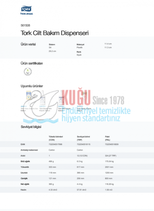 KT-561508 Tork S4 Sistem Siyah 1 Litre Cilt Bakım ve Köpük Sabun Dispenseri - Görsel 11