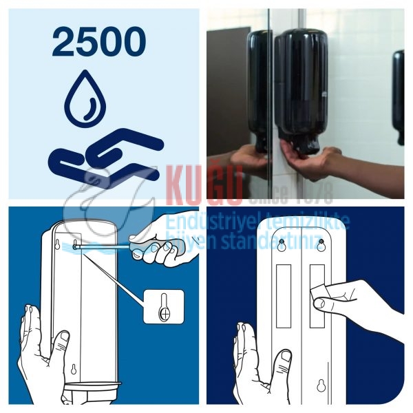 KT-561508 Tork S4 Sistem Siyah 1 Litre Cilt Bakım ve Köpük Sabun Dispenseri - Görsel 8