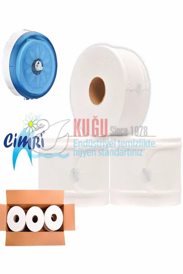 GP-T-107 Büyük Boy Maxi Cimri Içten Çekmeli Tuvalet Kağıdı 6 Rulo 1 Koli
