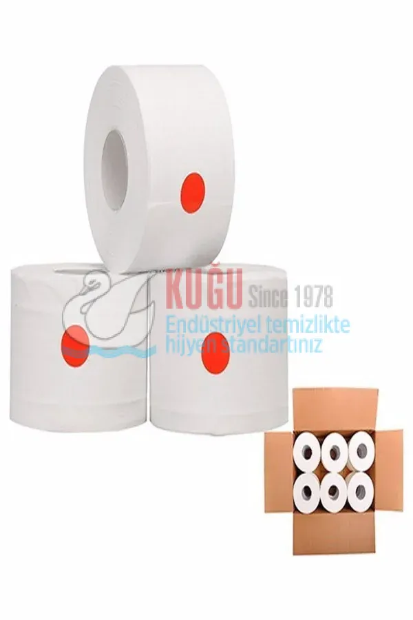 GP-T-107 Büyük Boy Maxi Cimri Içten Çekmeli Tuvalet Kağıdı 6 Rulo 1 Koli - Görsel 3