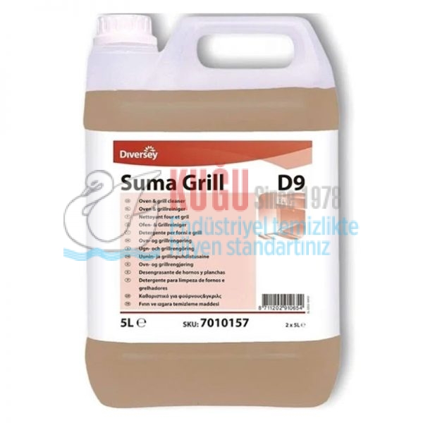 70024193 Diversey Suma Grill D9 Yağ Çözücü 5 L - Görsel 3