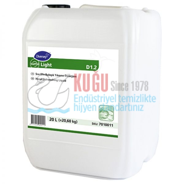 7010011 Diversey Suma Light D1.2 Elde Bulaşık Yıkama Deterjanı 20LT - Görsel 3