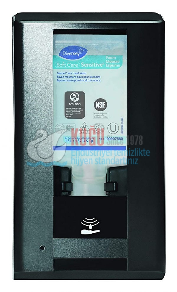 70017259 Diversey Siyah Renk SoftCare Sıvı ve Köpük Sabunlar ve Dezenfektanlar için IntelliCare Hibrit Sensörlü ve Fotoselli Dispenser - Görsel 2