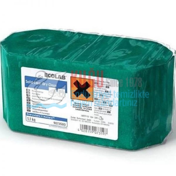 30152 Ecolab Solid Clear Dry Clean Endüstriyel Bulaşık Makinesi Katı Durulama Maddesi Konsantre 1.10 Kg