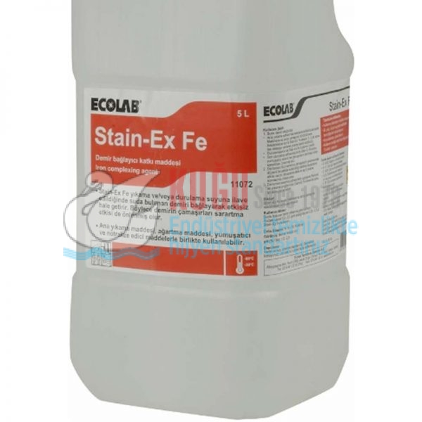 11072 Ecolab Stain-Ex FE Yıkama Suyunda Demir Bağlayıcı Katkı Maddesi 5 L - Görsel 2
