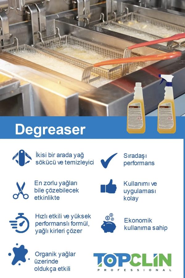 25639 Ecolab TopClin Degreaser Plus Yağ Sökücü 1 Lt - Görsel 2