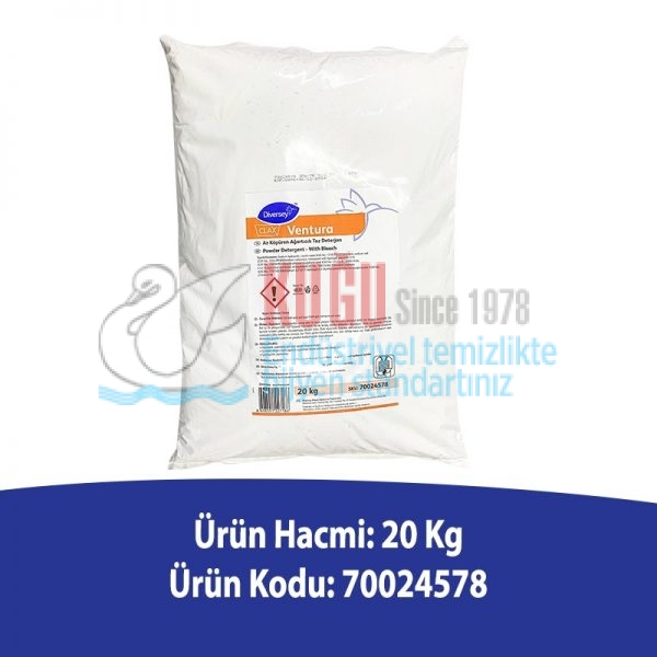 70024578 Diversey Clax Ventura Az Köpüren Ağartıcılı Toz Deterjan 20 Kg - Görsel 3