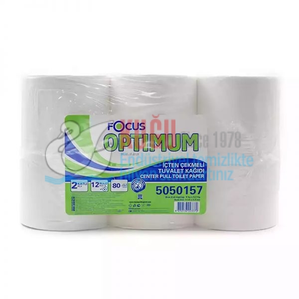50002464 Focus Optimum İçten Çekmeli Mini Cimri Pinti WC Tuvalet Kağıdı (1 Rulo 80 Metre-Koli İçi 12 Rulo) - Görsel 5