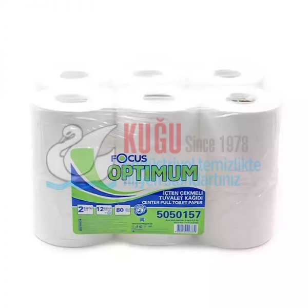 50002464 Focus Optimum İçten Çekmeli Mini Cimri Pinti WC Tuvalet Kağıdı (1 Rulo 80 Metre-Koli İçi 12 Rulo) - Görsel 4