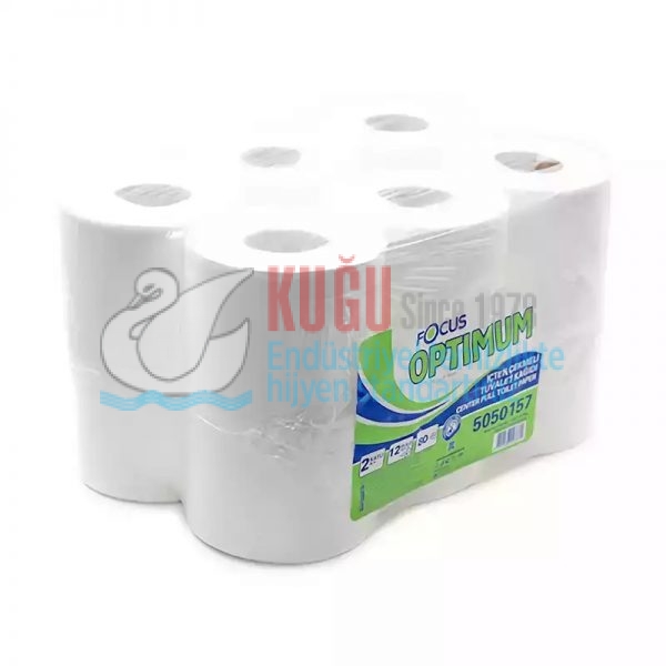 50002464 Focus Optimum İçten Çekmeli Mini Cimri Pinti WC Tuvalet Kağıdı (1 Rulo 80 Metre-Koli İçi 12 Rulo) - Görsel 3