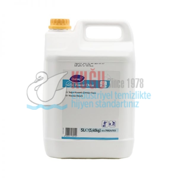 70024703 Diversey Suma Power Chlor Yoğun Kıvamlı Çamaşır Suyu 5 Litre - Görsel 2