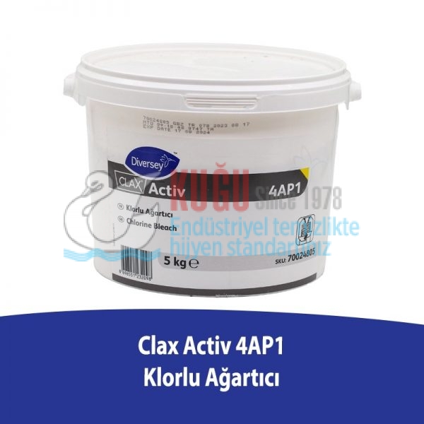 70024805 Diversey Clax Activ 4AP1 Klorlu Ağartıcı 5 Kg