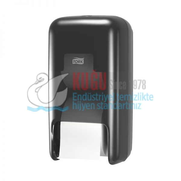 KT-558042 Tork OptiServe® Siyah Renk Kartonsuz 2 Ruloluk Tuvalet Kağıdı Dispenseri