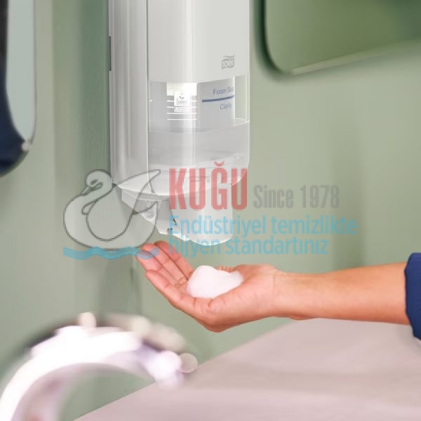 KT-564500 Tork S4 Sistem Beyaz Renk Dozaj Ayarlı Köpük Sabun ve Dezenfektan Dispenseri