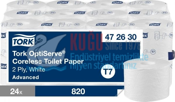 KT-472630 Tork OptiServe® Çift Katlı Kartonsuz Tuvalet Kağıdı (1 Rulo 94 Metre-Koli İçi 24 Rulo)
