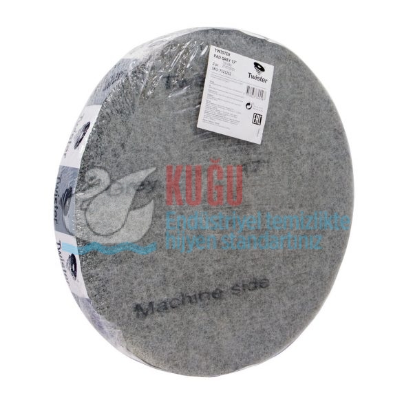 70019152 Twister Pad – Gri 2’li – 51 Cm – Gri – Fırçalı Kurutucular ve Döner Makinelerle Kullanım İçin Elmas Zemin Pedi - Görsel 2