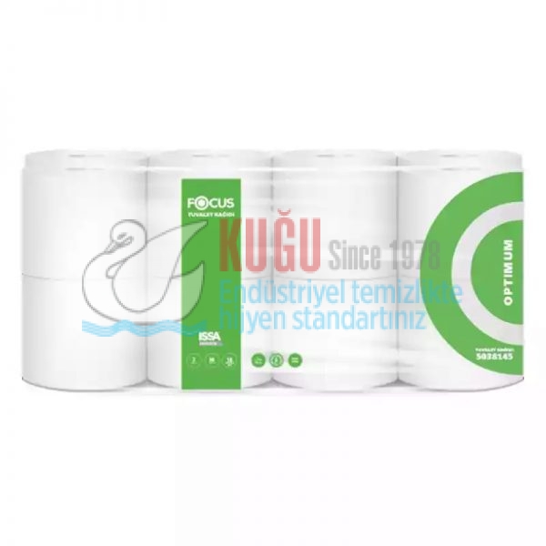 50001478 Focus Optimum Çift Katlı Tuvalet Kağıdı Çift Katlı 150 Yaprak 18 Metre (1 Paket 16 Adet-1 Koli 3 Paket) 3 Kg - Görsel 3