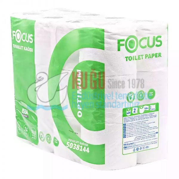 50001477 Focus Optimum Çift Katlı 18 Metre Tuvalet Kağıdı (1 Paket 24'lü-Koli İçi 3 Paket) 4 Kg - Görsel 3