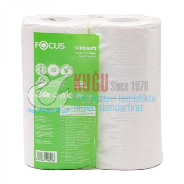 50000673 Focus Optimum Çift Katlı 18 Metre Tuvalet Kağıdı 4x12 Adet (1 Paket 4 Adet-Koli İçi 12 Paket) - Görsel 3