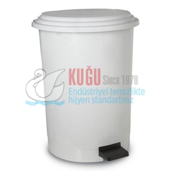 KGD-20112W-40 40 LİTRE BEYAZ RENK PLASTİK PEDALLI ÇÖP KOVASI - Görsel 1