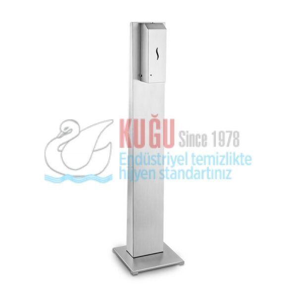 2702 1000 ML SENSÖRLÜ APARATLI 304 KALİTE PASLANMAZ ÇELİK DEZENFEKTAN STANDI - Görsel 1