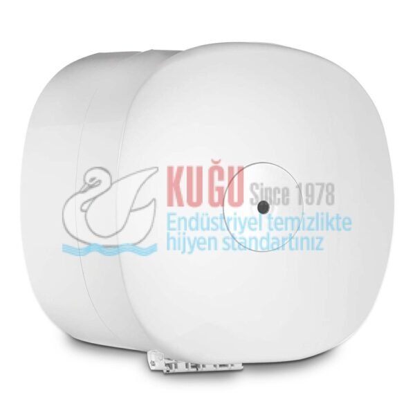 2508 Beyaz Renk ABS Sert Plastik Mini Cimri WC Tuvalet Kağıdı Dispanseri Aparatı - Görsel 1