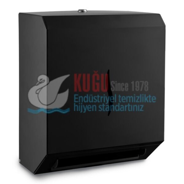 2614 304 KALİTE PASLANMAZ ÇELİK SİYAH FOTOSELLİ Elektrikli ve Pilli 21 CM KAĞIT HAVLULUK - Görsel 1